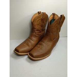 Justin GY9510 Women’s Brown Leather Square Toe ,Size 10 B